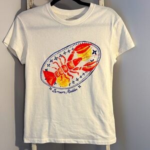 Anthropologie Damson Madder Lobster Tee